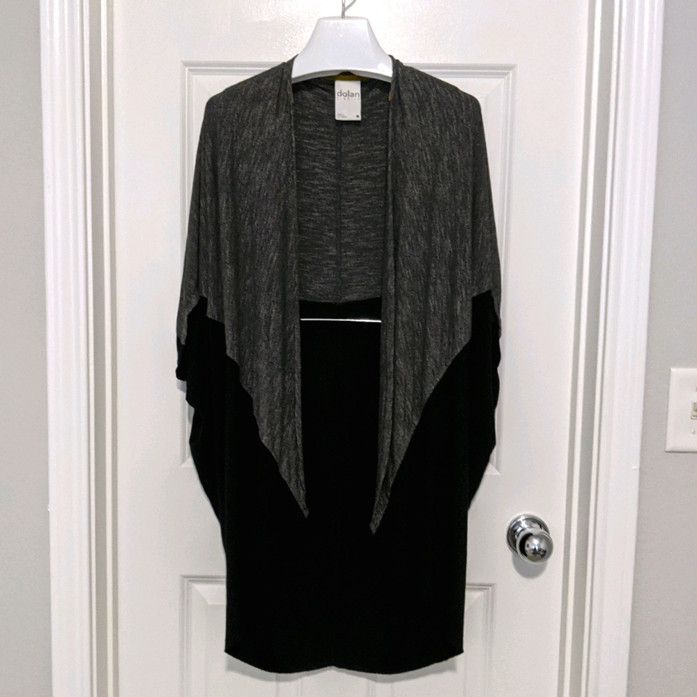 Dolan T-shirt Two-tone Cocoon Cardigan Cover-up S